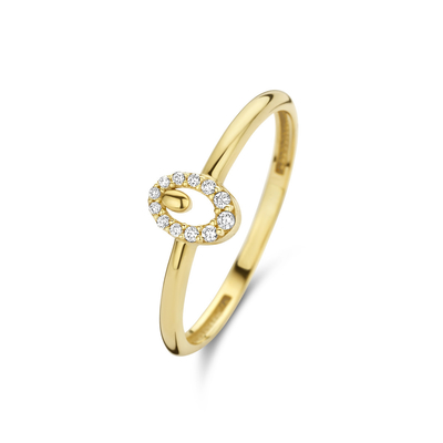 9K gouden Ring With Silver Diamond Engagement Ring For Women