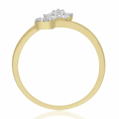 0,20 CTS-Verlovingsring van de Diamant ring-9K Witte GoldStar Vorm