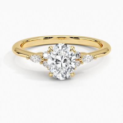 9 de Gele Gouden Juwelen Diamond Engagement Ring For Girls van K