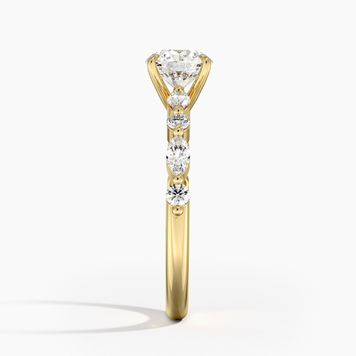 9K de gouden Sneeuwvlok Geïnspireerde Ring van Laboratoriumdiamond jewelry lady women engagement