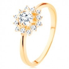 Willow Diamond Engagement Ring (1/8 Ct. Tw.) Met 9K-Goud