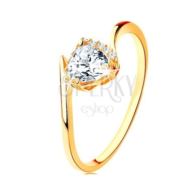Het Patienceovereenkomst van hartmoissanite/de Rings18k Geel Goud van Vrouwen