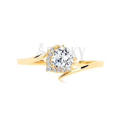 Willow Diamond Engagement Ring (1/8 Ct. Tw.) Met 9K-Goud