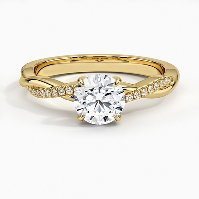 Willow Diamond Engagement Ring (1/8 Ct. Tw.) Met 9K-Goud