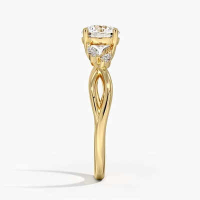 Willow Diamond Engagement Ring (1/8 Ct. Tw.) Met 9K-Goud