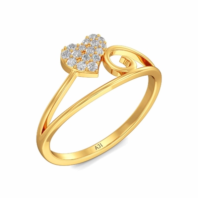 Luxe Willow Diamond Engagement Ring 1/4 Ct. Tw. Met het Gouden Hart van 9K