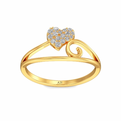 Joyalukkas9k Gele Gouden Ring, Meisjeshart Diamond Engagement Ring