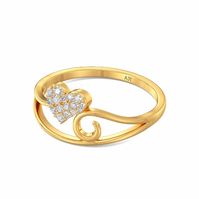 Joyalukkas9k Gele Gouden Ring, Meisjeshart Diamond Engagement Ring