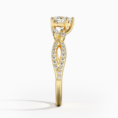 Luxe Willow Diamond Engagement Ring 1/4 Ct. Tw. Met het Gouden Hart van 9K