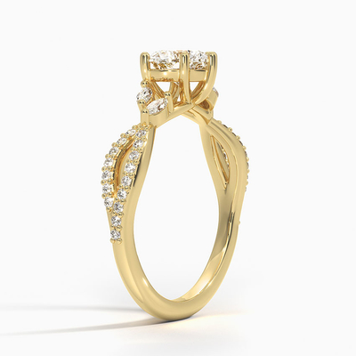 Luxe Willow Diamond Engagement Ring 1/4 Ct. Tw. Met het Gouden Hart van 9K