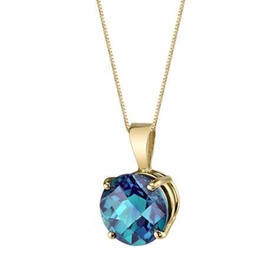 In het groot de Steentegenhanger van Alexandrite van de 925 Vrouwenhalsband van Sterling Silver Jewelry Fashion CZ Laboratorium Gecreeerde
