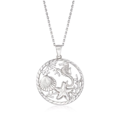 Ross-Simons Sterling Silver Sea Life-de Halsband van de Juwelentegenhanger