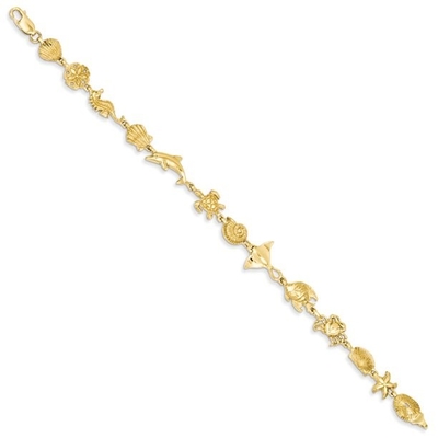 Ross-Simons Three-Tone Sterling Silver Sea-het Leven Bolo Bracelet