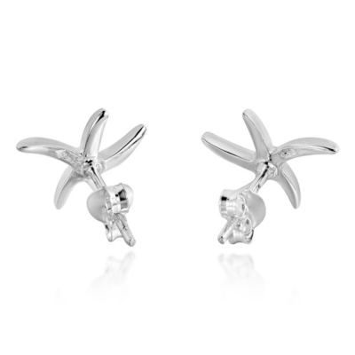 De Glanzende Ster Sterling Silver Post Stud Earrings van Aeravida sea life ocean starfish