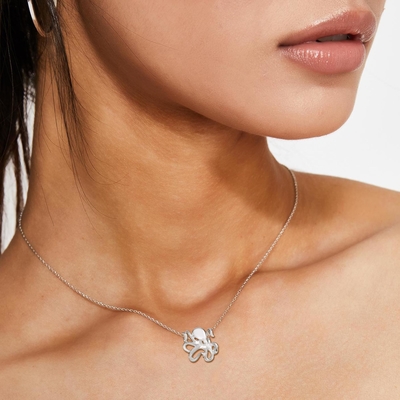 925 Sterling Silver Gold Plated Enameled Zirkoon CZ Seahorse 18 Duimketen de Charme het Overzeese van de Halsbandtegenhanger Leven