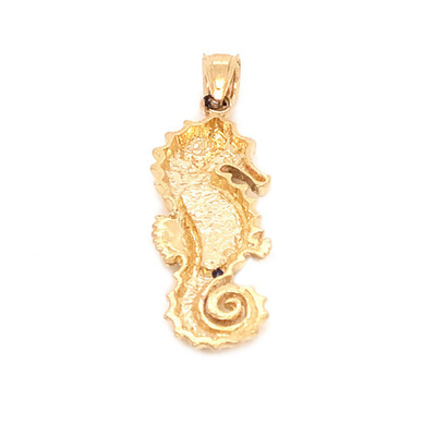 925 Sterling Silver Gold Plated Enameled Zirkoon CZ Seahorse 18 Duimketen de Charme het Overzeese van de Halsbandtegenhanger Leven