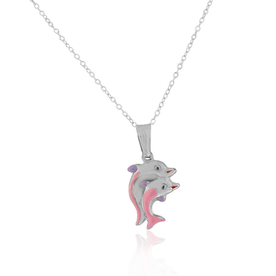 Overzeese van de de Halsbandtegenhanger van de 925 Sterling Silver Lobster Clasp Enameled-Vissencharme het Levens Fijne Juwelen voor Vrouwengiften voor haar