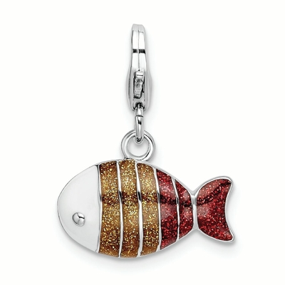 Overzeese van de de Halsbandtegenhanger van de 925 Sterling Silver Lobster Clasp Enameled-Vissencharme het Levens Fijne Juwelen voor Vrouwengiften voor haar