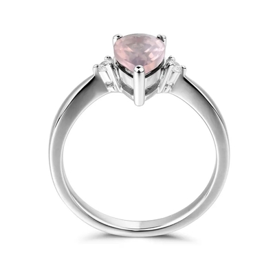 Van de de Perenvorm van Sterling Silver Green Spinel Ring de Modieuze Verlovingsring van het het Patiencehuwelijk