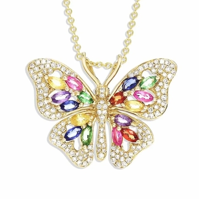 De manier 10MM Triljoen sneed van de de Steen Multikleur van Mysticustopaz pendant necklace CZ Sierlijke de Keten Halsband