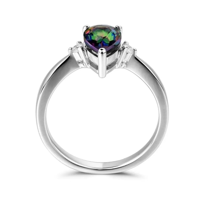 Groothandel 925 Sterling Silver Trillion Cut Mystic Topaz Tennnis Bracelet