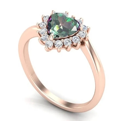 Groothandel 925 Sterling Silver Jewelry Square Shape-Mysticus Topaz Silver Ring