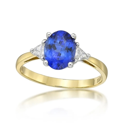 925 Sterling Silver Wholesale Tanzanite Ring het Ovaal sneed het Huwelijksverlovingsring van Arduinsteentanzanite