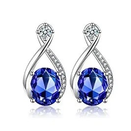 925 Sterling Silver Ring Pendant Earring-de Juwelenreeksen van Tanzanite van de Halo Ovale Vorm