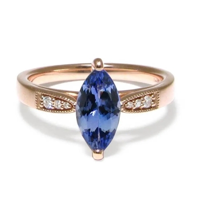 925 Sterling Silver Ring Pendant Earring-de Juwelenreeksen van Tanzanite van de Halo Ovale Vorm