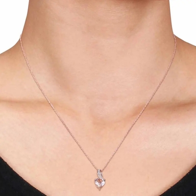 De nieuwe van de de Vrouwengift van Ontwerprose gold plated morganite stones Halsband van de het Huwelijkstegenhanger
