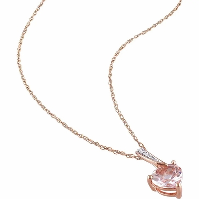 De nieuwe van de de Vrouwengift van Ontwerprose gold plated morganite stones Halsband van de het Huwelijkstegenhanger