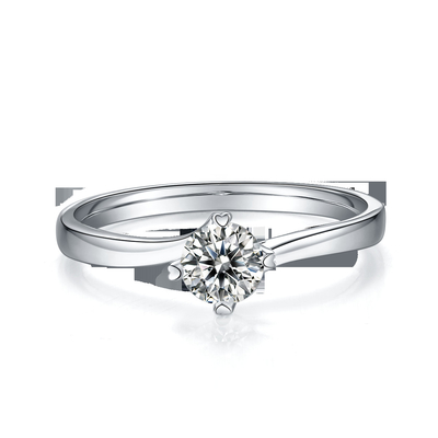 9K gouden Juwelen Minimalistische Ontwerpen Moissanite 925 Zilveren Ring