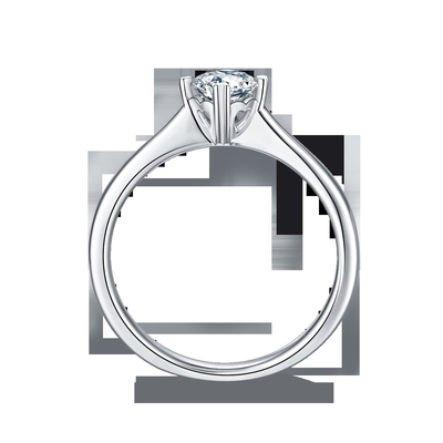 9K met Zilveren de Juwelen Minimalistische Dame Ring van Mozaïekmoissanite