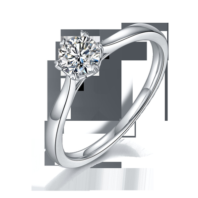 0.5ct de Ring van het Laboratoriumdiamond jewelry with silver women van vormhexgonal