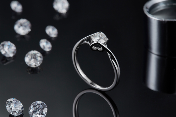 925 Sterling Silver Women Jewelry Juwelen van de Beloftering wedding ring engagement gemstone van 3 karaat de Natuurlijke Moissanite