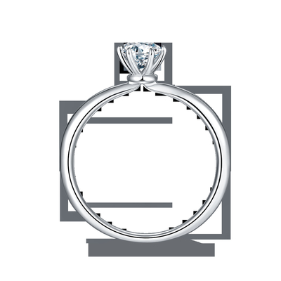 In het groot Moissanite-Juwelen 925 Sterling Silver Wedding Engagement Moissanite Diamond Rings