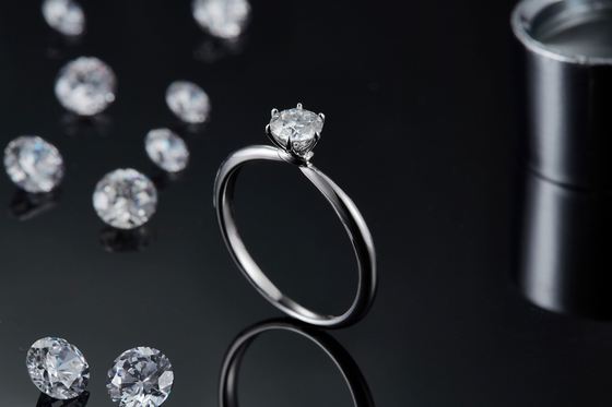 In het groot Moissanite-Juwelen 925 Sterling Silver Wedding Engagement Moissanite Diamond Rings
