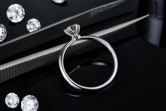 In het groot Moissanite-Juwelen 925 Sterling Silver Wedding Engagement Moissanite Diamond Rings