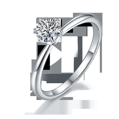 In het groot Moissanite-Juwelen 925 Sterling Silver Wedding Engagement Moissanite Diamond Rings