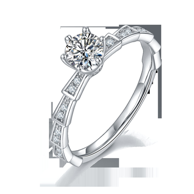 Witte Moissanite de Unieke Ring van Sytle en Sapphire Platineve Diamonds Jewelry Women-