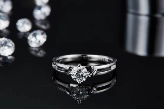 Witte Vierkante Moissanite en Sapphire Platineve Diamonds Jewelry Women Ring With Silver 1.94CTW