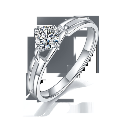 Witte Vierkante Moissanite en Sapphire Platineve Diamonds Jewelry Women Ring With Silver 1.94CTW