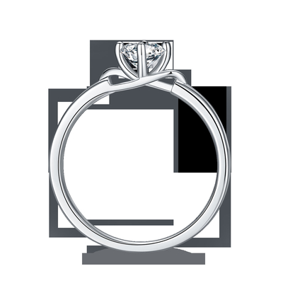 Witte Vierkante Moissanite en Sapphire Platineve Diamonds Jewelry Women Ring With Silver 1.94CTW