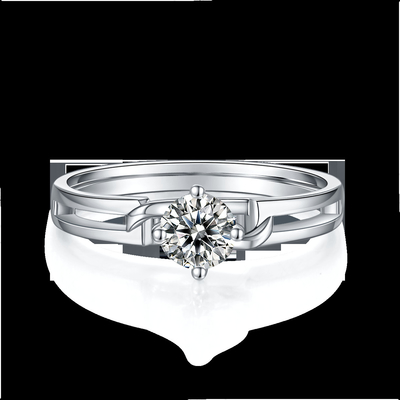 Witte Vierkante Moissanite en Sapphire Platineve Diamonds Jewelry Women Ring With Silver 1.94CTW