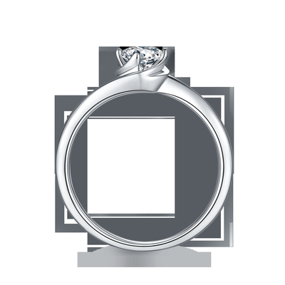 Witgoud 14 Karat Lab Grown Moissanite Vintage inspireerde Moissanite-Overeenkomst Diamond Jewelry Ring