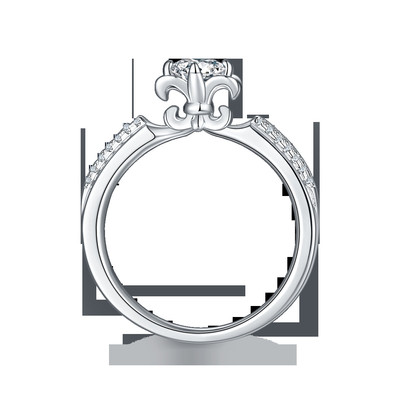 Van de Overeenkomstenring unique 14KN van Moissanite van de bloembesnoeiing het Witgoud Ring Moissanite Engagement   Ring