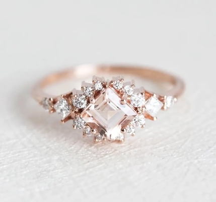 De betovering paste vrij Zilveren Juwelen Rose Gold Plated Fine Sparkling aan
