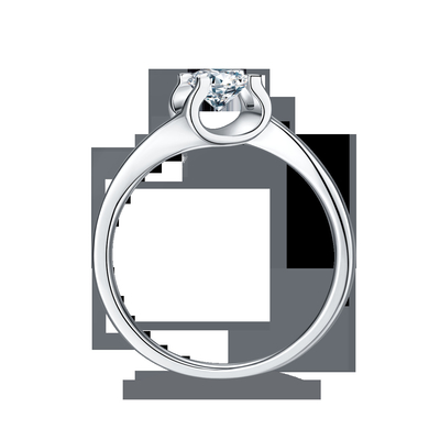RD 4MM Trapezoïdale Witte van de Ringscz van Moissanite 9K Zilveren Minimalistische het Huwelijksjuwelen