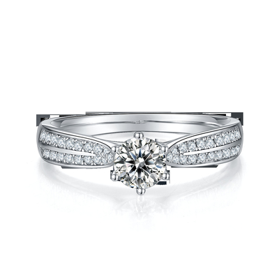 Minimalistische Ontwerpen9k Gouden Juwelen, Moissanite 925 Zilveren Ring Set