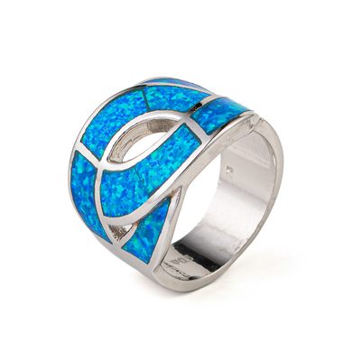 925 met het Zeer belangrijke Natuurlijke Blauw van Sterling Silver Greek   Meander Opalen Ring Real Fire Opal Jewelry